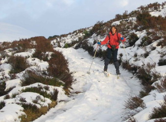 Anne tackles a tricky path