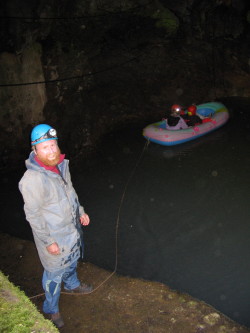 Crossing the canal by boat